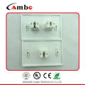 CE homologué 1/2/4 Port US type wall plate cat 6 te connectivité rj45